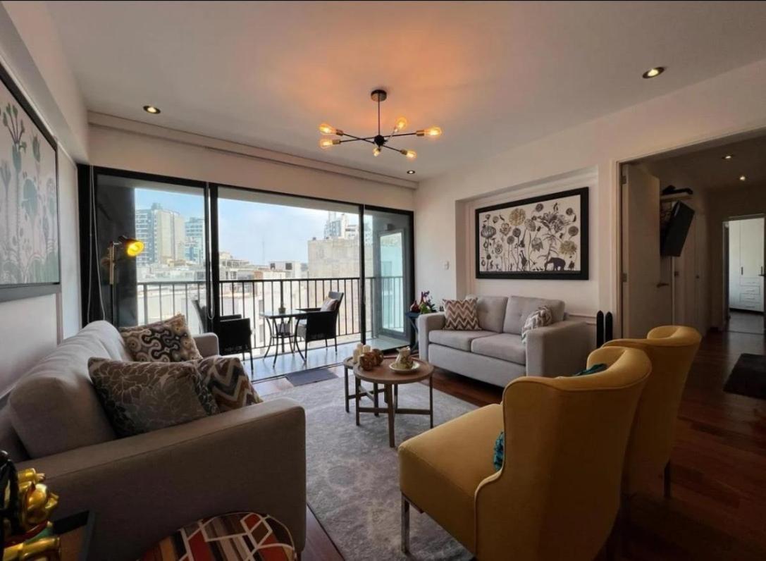 Exclusivo Y Moderno Depa En Miraflores Vista Al Mar Y A La Ciudad Amoblado Apartments Lima Buitenkant foto
